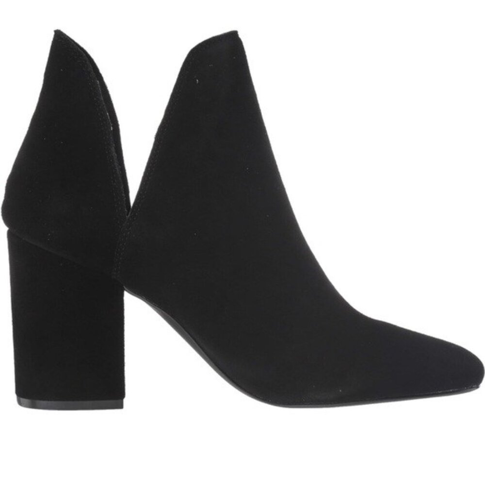 Steve Madden Women Rookie Bootie Black Suede Pull On Size 6